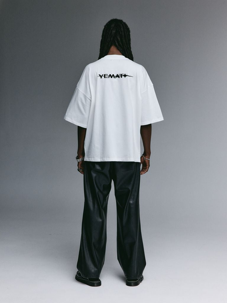 Dante — YEMAT Velvet Tee White, back