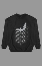 Yemat Echo Slava Jumper bird graphic extreme close up detail 450 GSM heavyweight organic cotton made in Portugal