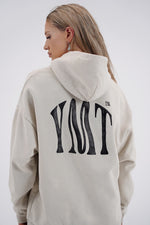 Yemat Force Beige Hoodie female back YMT suction print detail organic cotton made in Portugal