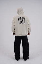 Yemat Force Beige Hoodie male back full view YMT suction print organic cotton streetwear Australia