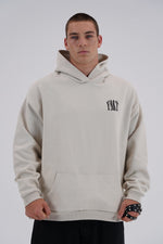 Yemat Force Beige Hoodie male front YMT logo detail 450 GSM organic cotton streetwear Australia