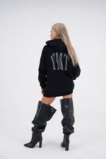 Yemat Force Black Hoodie female back YMT suction print oversized luxury streetwear Australia