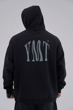 Yemat Force Black Hoodie male back YMT logo suction print detail organic cotton streetwear Australia