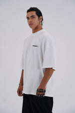 Yemat Velvet Icon White Tee male front side view 240 GSM organic cotton luxury streetwear Australia